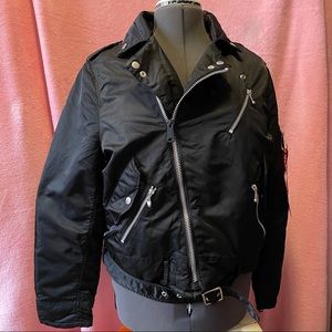 Alpha Industries Black  Bomber/Biker Jacket